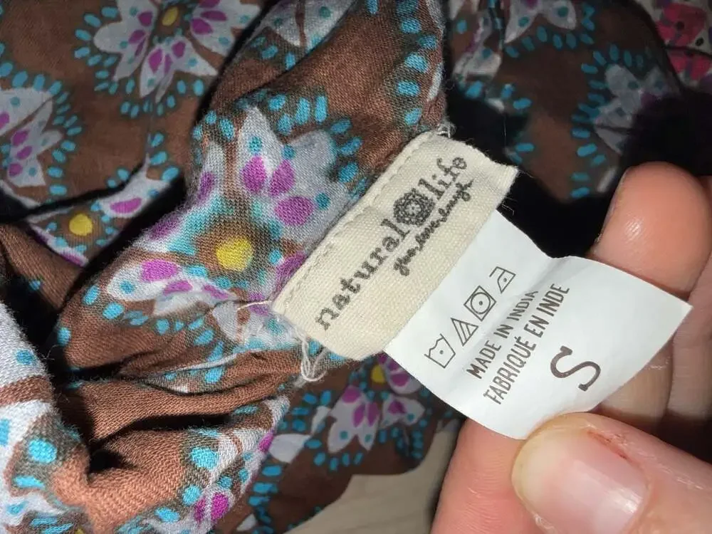 Natural Life Reversible Smocked Waist Skirt Size S
